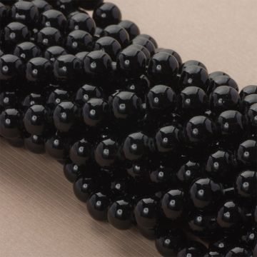 Perły szklane czarne 10mm Perły szklane czarne 10mm