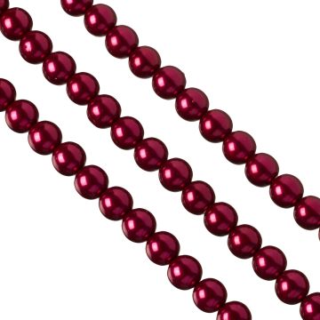 Perły szklane 12mm czerwone Perły szklane 12mm czerwone
