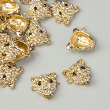 Przekładka tygrys z kryształkami 22x23mm