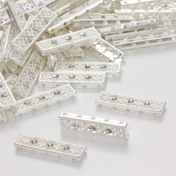Przekładka z kryształkami most 5 dziurek crystal  30x8mm