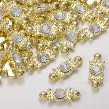 Przekładka z kryształkiem koloru złotego crystal 20,5mm