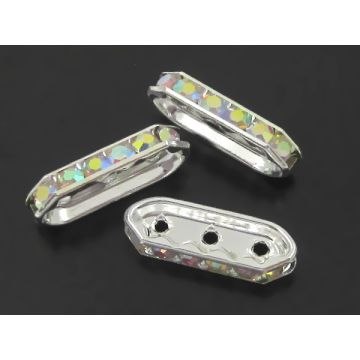 Przekładka z kryształkami crystal AB 3 dziurki