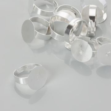 Baza pierścionka z płaskim talerzykiem 15mm