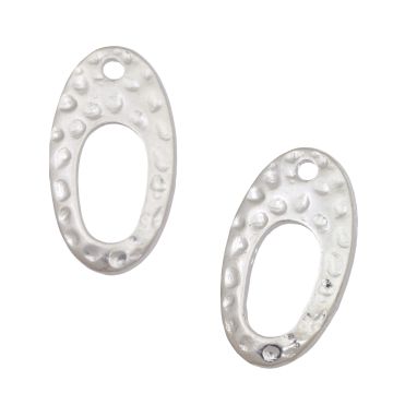 Zawieszka owal młotkowany 19mm