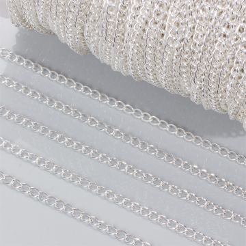 Łańcuch simple w srebrnym kolorze 4mm