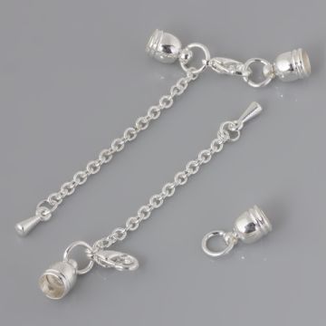 Końcówki z zapięciem i przedłużką komplet 4mm