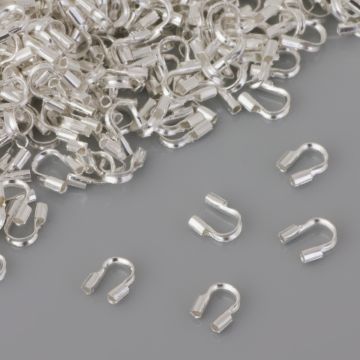 Końcówki do linek skobelki srebrne 5mm