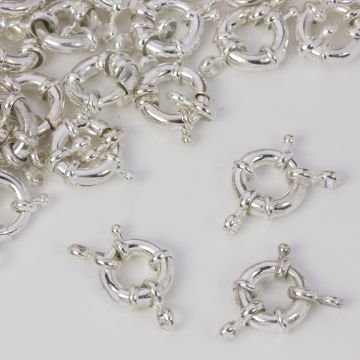 Zapięcie ozdobne federing w kolorze srebrnym 13mm