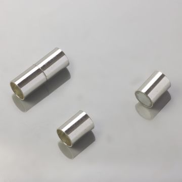 Zapięcie magnetyczne rurki srebrny 8mm