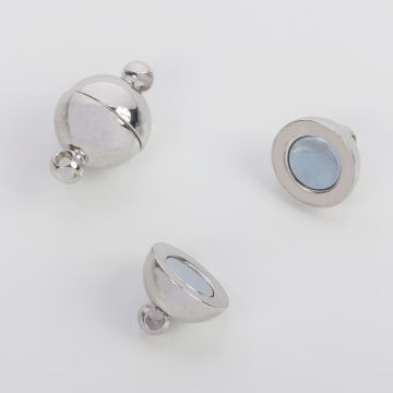 Zapięcie magnetyczne kulka srebrne 10mm