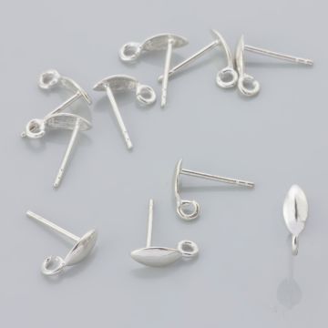 Srebrne sztyfty rybki  AG925 12mm