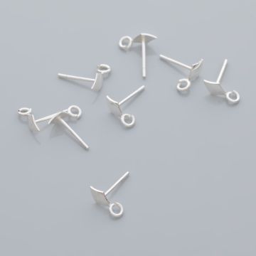 Srebrne sztyfty romby 11mm, Ag925