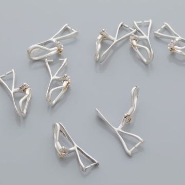 Klipsy do kamieni 23mm, próba Ag925