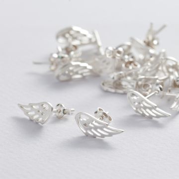 Srebrne kolczyki skrzydła, próba Ag925 13x5,5mm