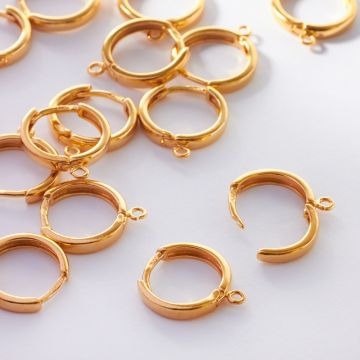 Bigle kajdanki zaokrąglone AG925 pozłacane 12mm