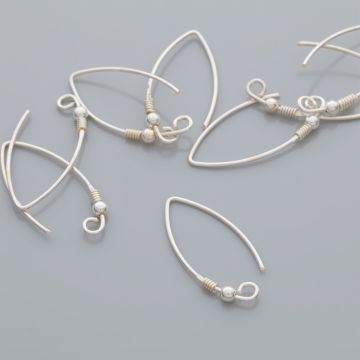 Bigle "rybki" z kulką i sprężynką AG925 30mm