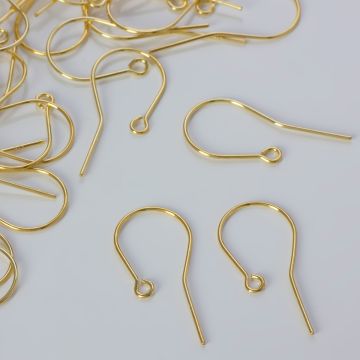 Srebrne bigle proste pozłacane próba 925 26mm