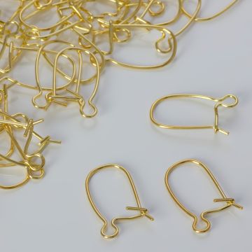 Srebrne bigle zamykane pozłacane próba 925 15mm