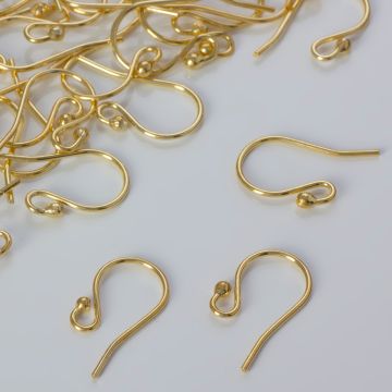 Srebrne bigle z kulką topioną AG925 pozłacane 18mm