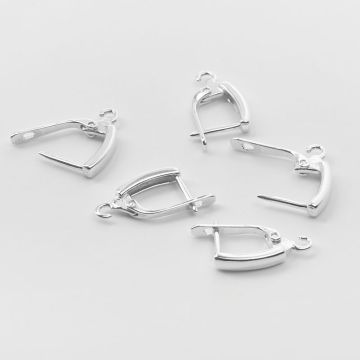 Srebrne bigle zamykane prostokąty AG925 20,5mm Srebrne bigle zamykane prostokąty AG925 20,5mm