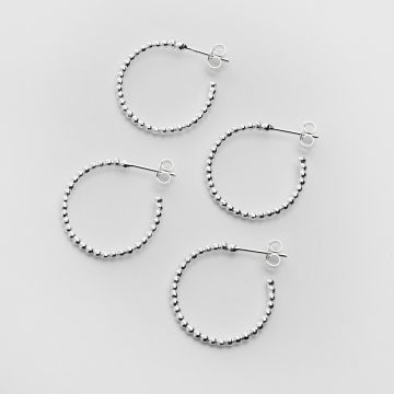 Srebrne kolczyki koła skręcane AG925 24mm