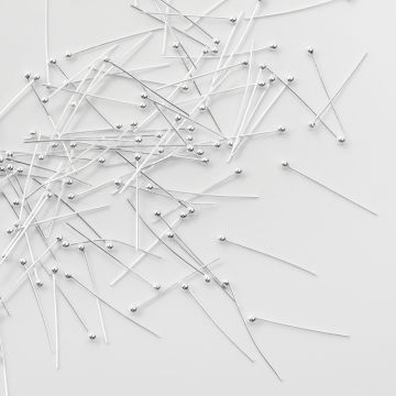 Srebrne szpilki z okrągłą główką AG925 20x0,4mm