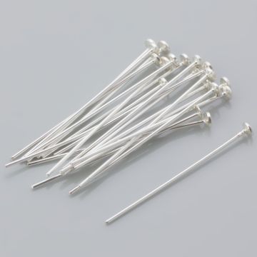 Srebrne szpilki z płaską główką AG925 30x0,7mm