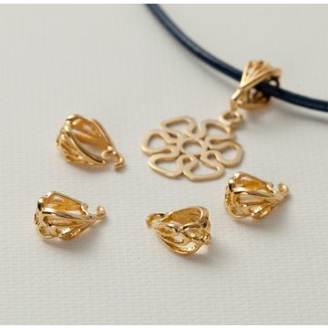 Srebrna, pozłacana krawatka ozdobna AG925 12mm