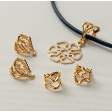 Srebrna, pozłacana krawatka ozdobna AG925 11.5mm Srebrna, pozłacana krawatka ozdobna AG925 11.5mm