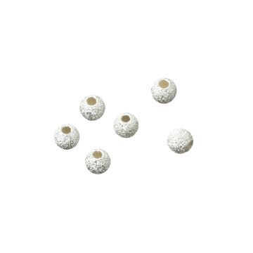 Kulki srebrne diamentowe 4mm AG925