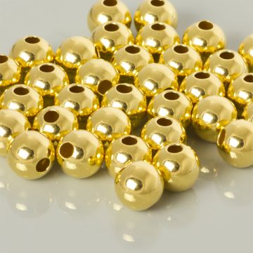 Srebrne kulki gładkie AG925 pozłacane 10mm