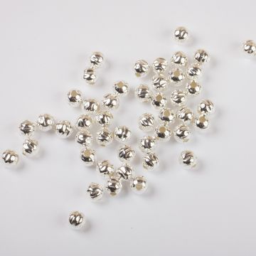 Srebrne kulki młotkowane AG925 6mm