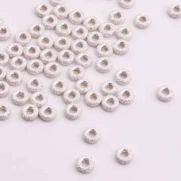 Srebrna przekładka donat diamentowany AG925 4,5mm