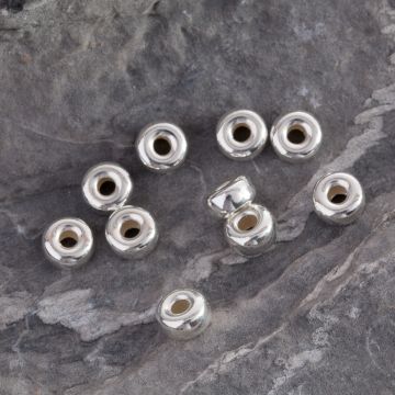 Srebrne oponki gładkie AG925 6mm