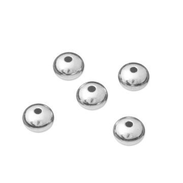 Srebrne oponki gładkie AG925 6mm