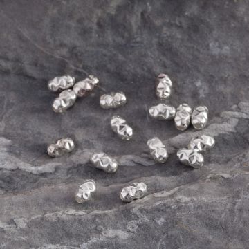 Srebrne oliwki młotkowane AG925 3mm