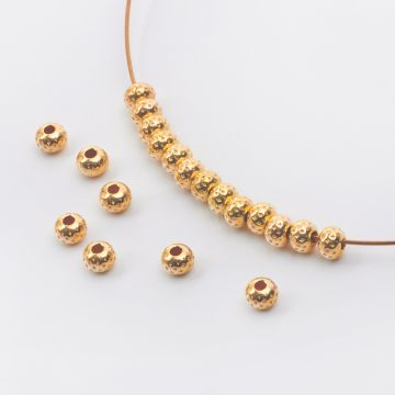 Srebrna przekładka oponka w kropeczki AG925 pozłacana 5mm