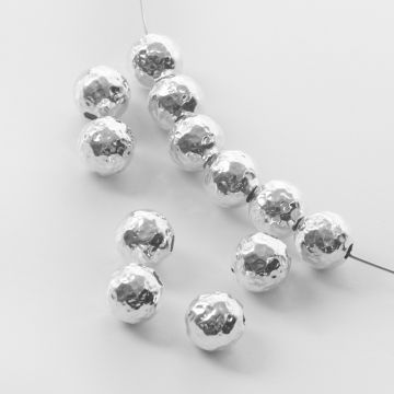 Srebrne przekładki kulki młotkowane AG925 8mm Srebrne przekładki kulki młotkowane AG925 8mm