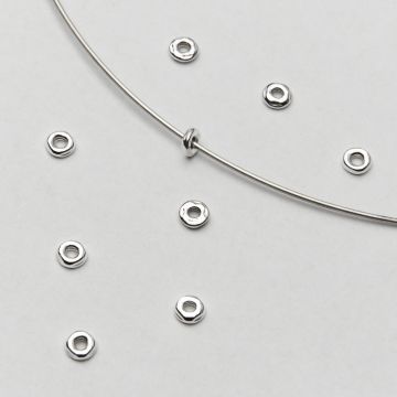 Srebrne donaty młotkowane AG925 3,5mm