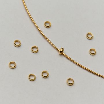 Srebrna przekładka obrączka AG925 pozłacana 3mm