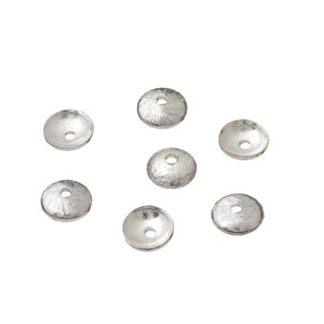 Srebrne czapeczki satynowe AG925 6mm