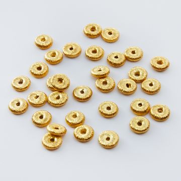 Srebrna przekładka oponka wklęsła ag925 pozłacana 6mm