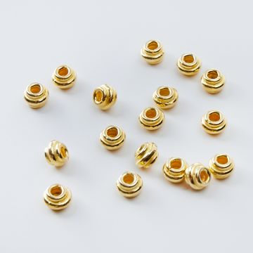 Srebrna przekładka ślimaczek AG925 pozłacana 6mm