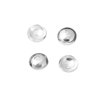 Srebrne czapeczki gładkie AG925 6mm