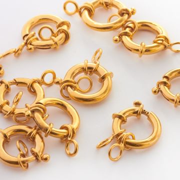 Srebrne zapięcie ozdobne federing AG925 złocone 16,5mm Srebrne zapięcie ozdobne federing AG925 złocone 16,5mm