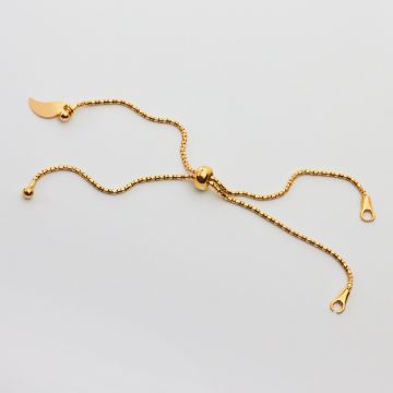 Baza bransoletki z łańcuszka ze stoperem silikonowym AG925 12cm