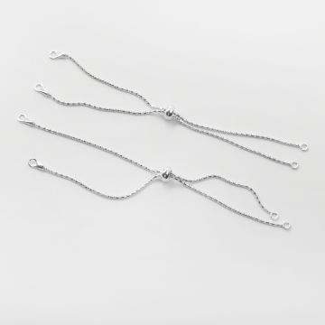 Srebrna baza bransoletki z zapięciem regulowanym 12cm