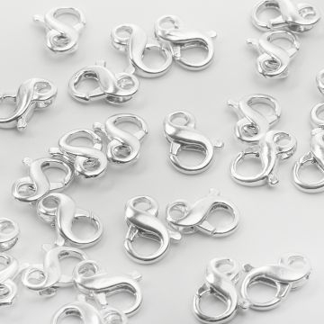 Srebrne zapięcie karabińczyk ósemka AG925 15mm