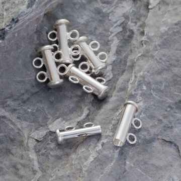 Srebrne zapięcie dwa oczka AG925 17mm Srebrne zapięcie dwa oczka AG925 17mm