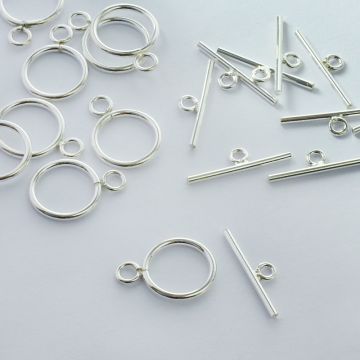 Srebne zapięcie toggle kółeczko z patyczkiem AG925 13,5mm